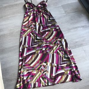 Colorful Satin Dress